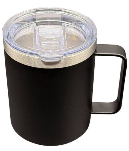 12oz Black Stainless Steel Coffee Mug