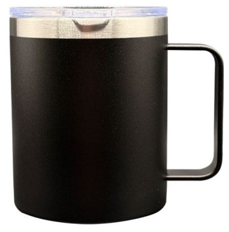12oz Black Stainless Steel Coffee Mug